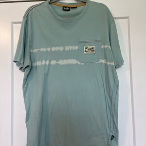 Howler Bros Shirt Mens‎ Medium Blue Tie Dye Cotton Crew Heed Call Adult Pocket